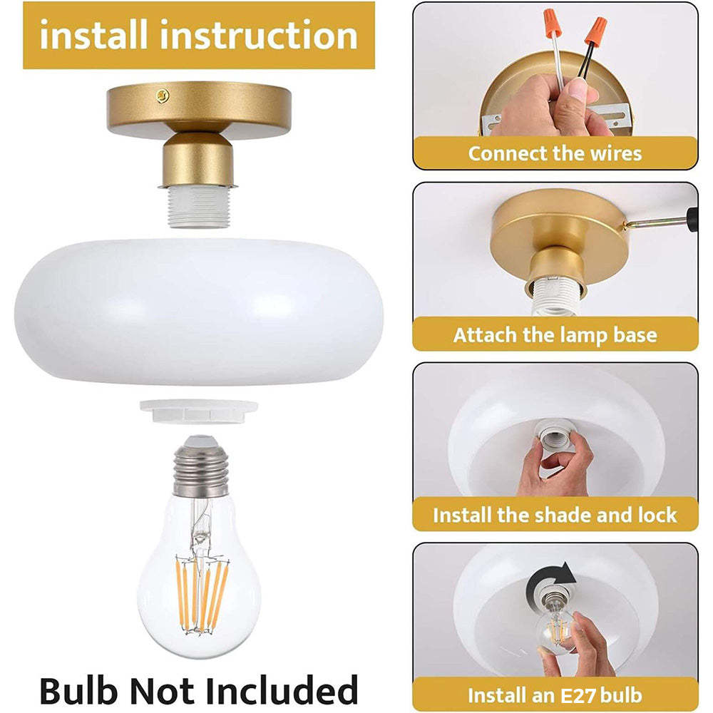 Modern Minimalist Glass Living Room Ceiling Light