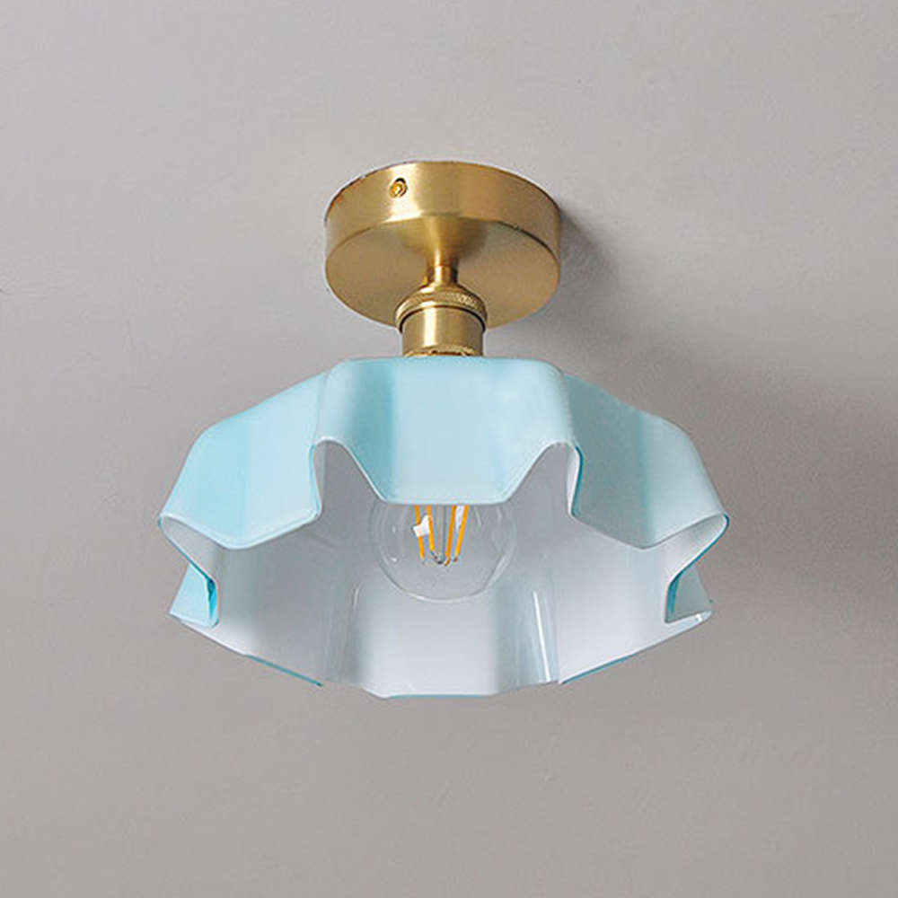 Flower Shaped GlassCeiling Light Macaron Color Ceiling Lamp -Homdiy