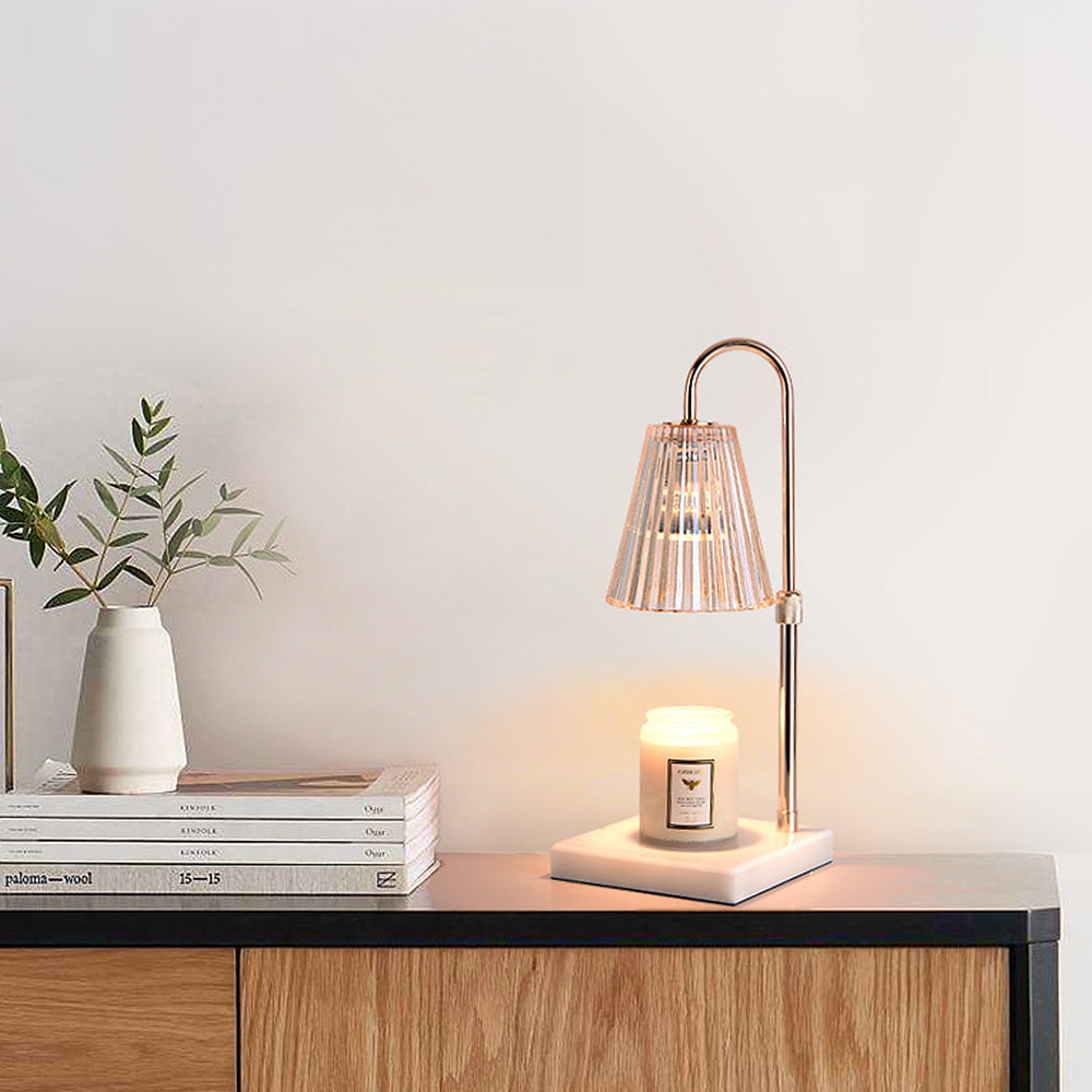 Contemporary Nordic Brown Glass Bedroom Table Lamp