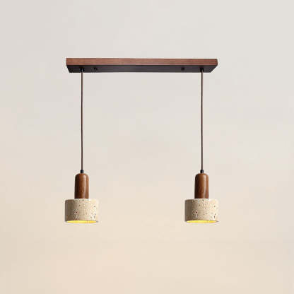 Retro Rustic Natural Stone Pendant Light For Dining Room