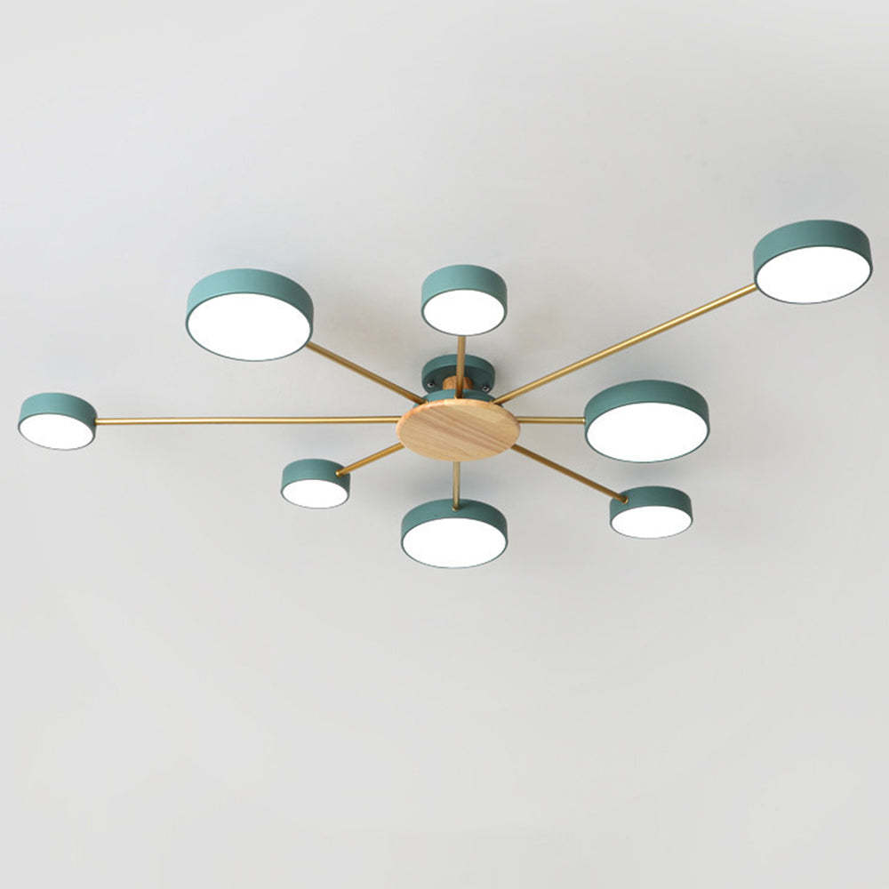 Multi Bulbs Round LED Bedroom Ceiling Light