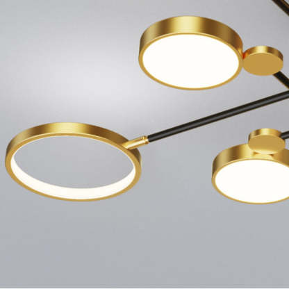 Modern LED Gold and Black Bedroom Ceiling Light