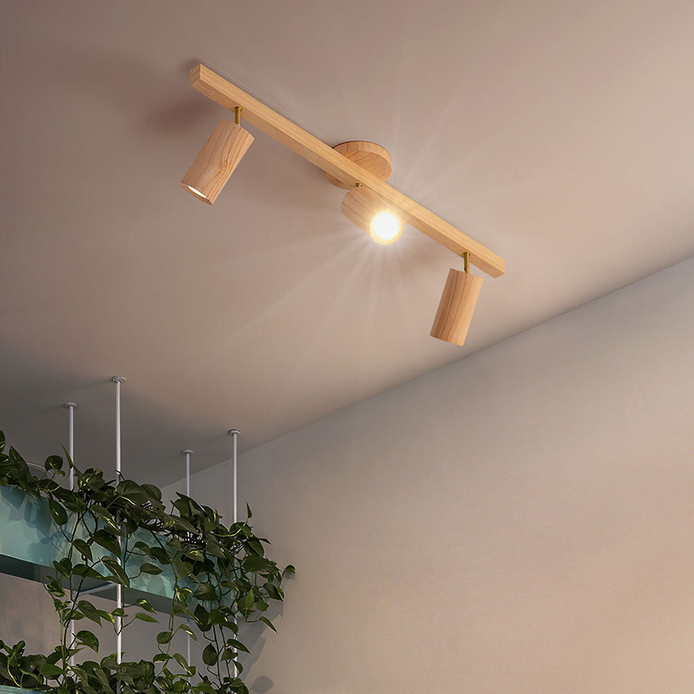 Wood Spotlight LED Living Room Ceiling Lights