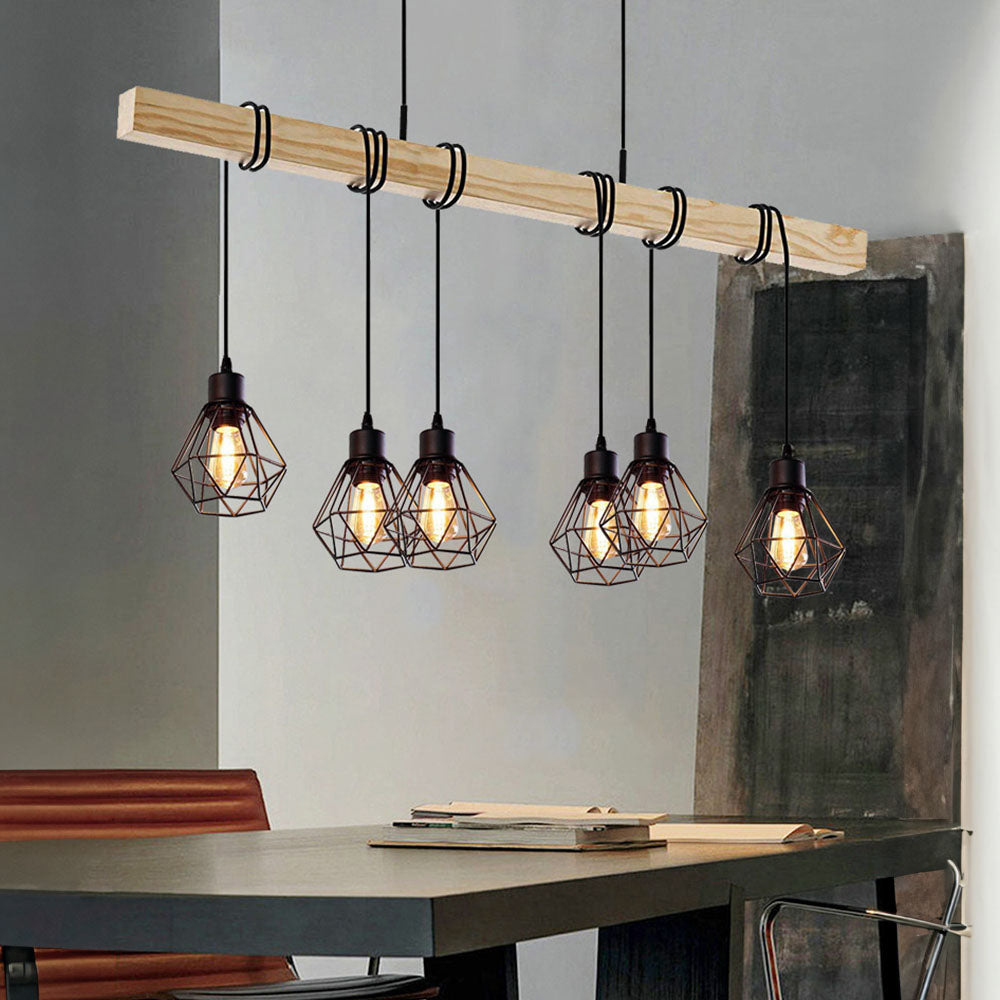 Contemporary Black Iron Ceiling Lights For Kitchen Island