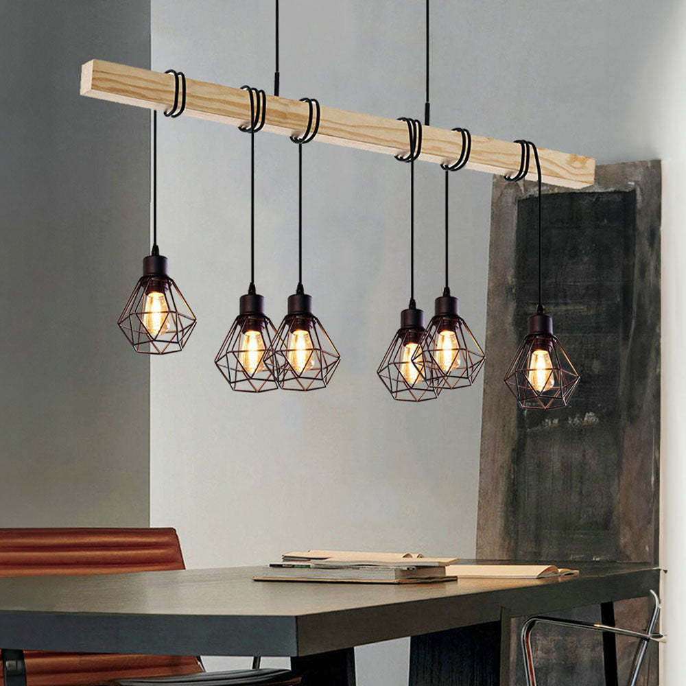 Contemporary Black Iron Ceiling Lights For Kitchen Island