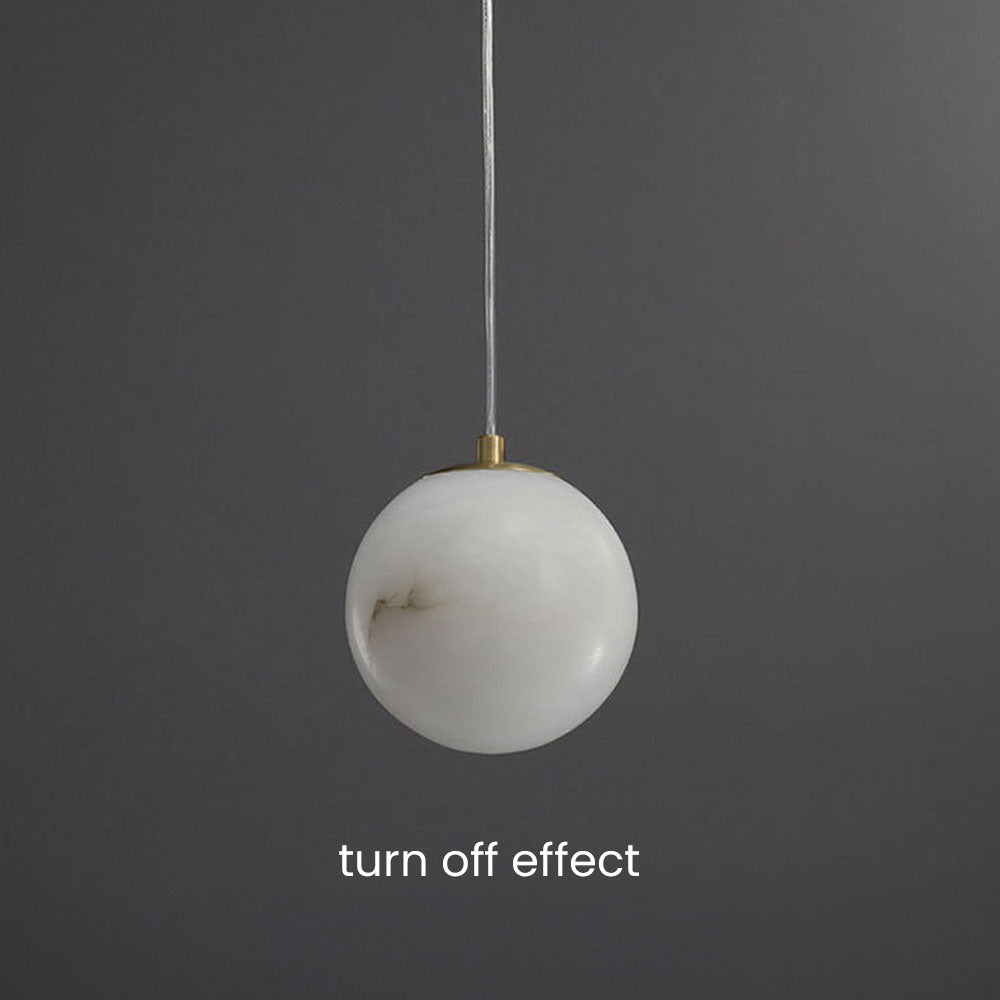 Simple White Stone Kitchen Pendant Lighting