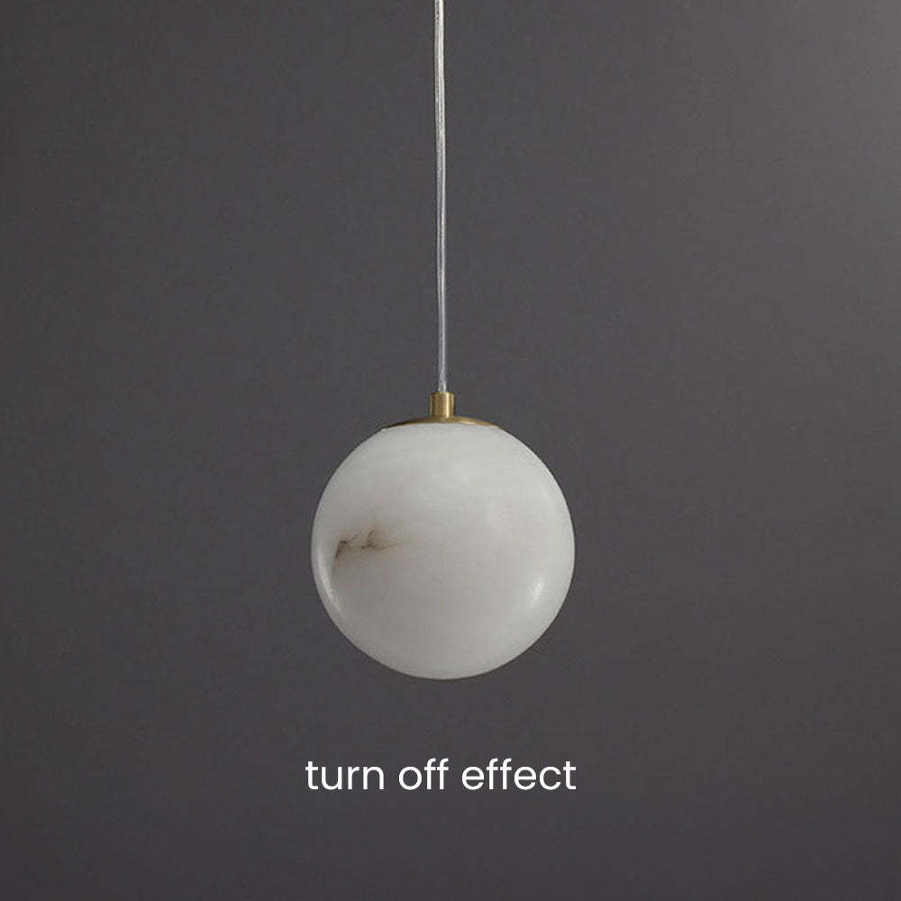 Simple White Stone Kitchen Pendant Lighting