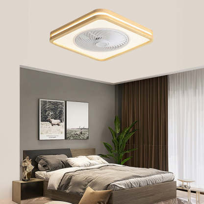 Modern Minimalism Wood Ceiling Fans With LED Lights
