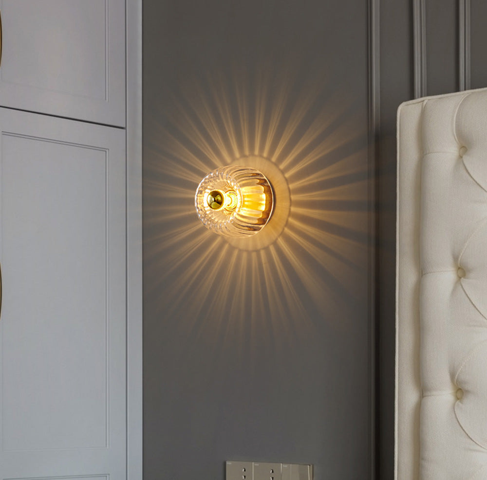 Homdiy Ceiling Light Contemporary Simple Mini Clear Glass Ceiling Lighting