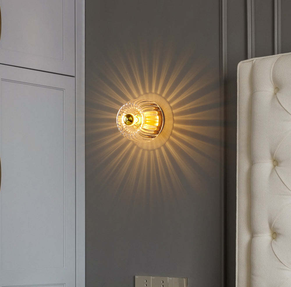 Homdiy Ceiling Light Contemporary Simple Mini Clear Glass Ceiling Lighting