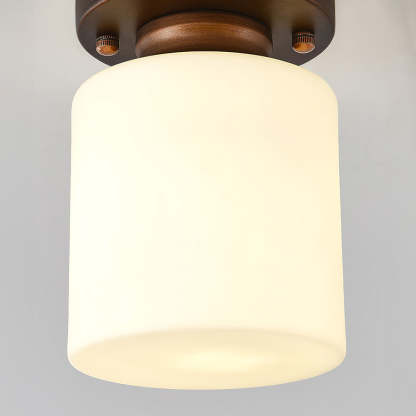 Simple Square White Semi-Flush Hallway Ceiling Light