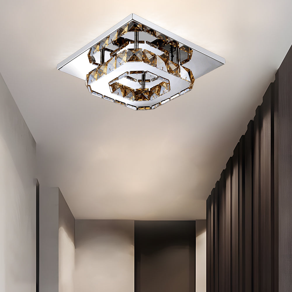 Contemporary Luxurious Crystal Hallway LED Ceiling Lights