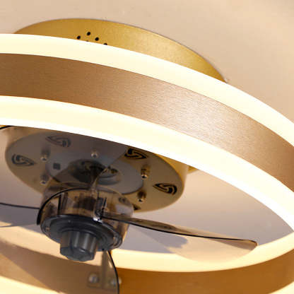 Modern Round Living Room Ceiling Fan With LED Light