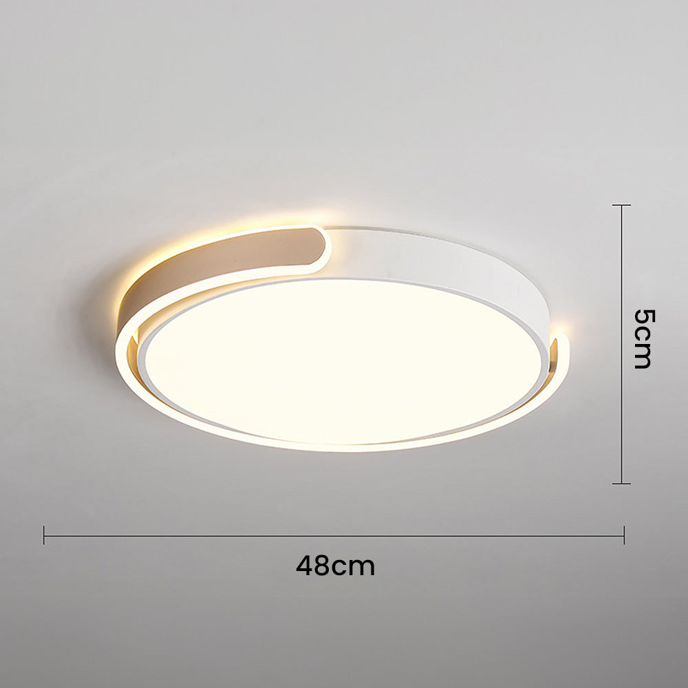 Minimalist Round Acrylic Colorful Bedroom LED Ceiling Light