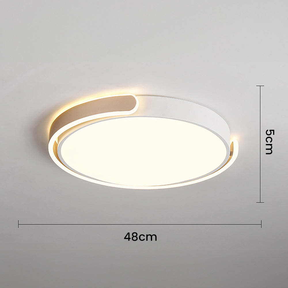 Minimalist Round Acrylic Colorful Bedroom LED Ceiling Light
