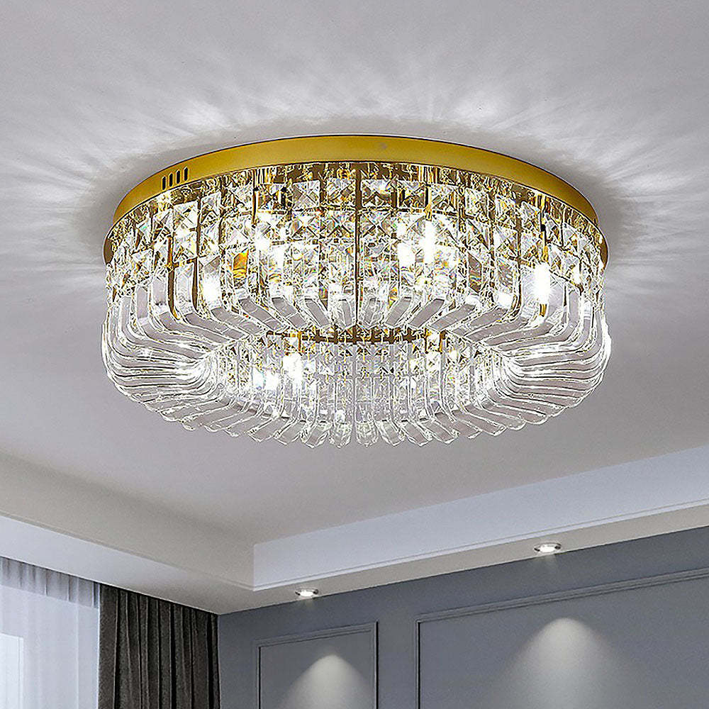 Round Crystal Bright Bedroom Ceiling Lights