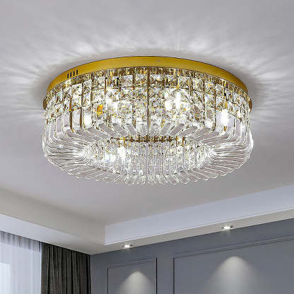 Round Crystal Bright Bedroom Ceiling Lights