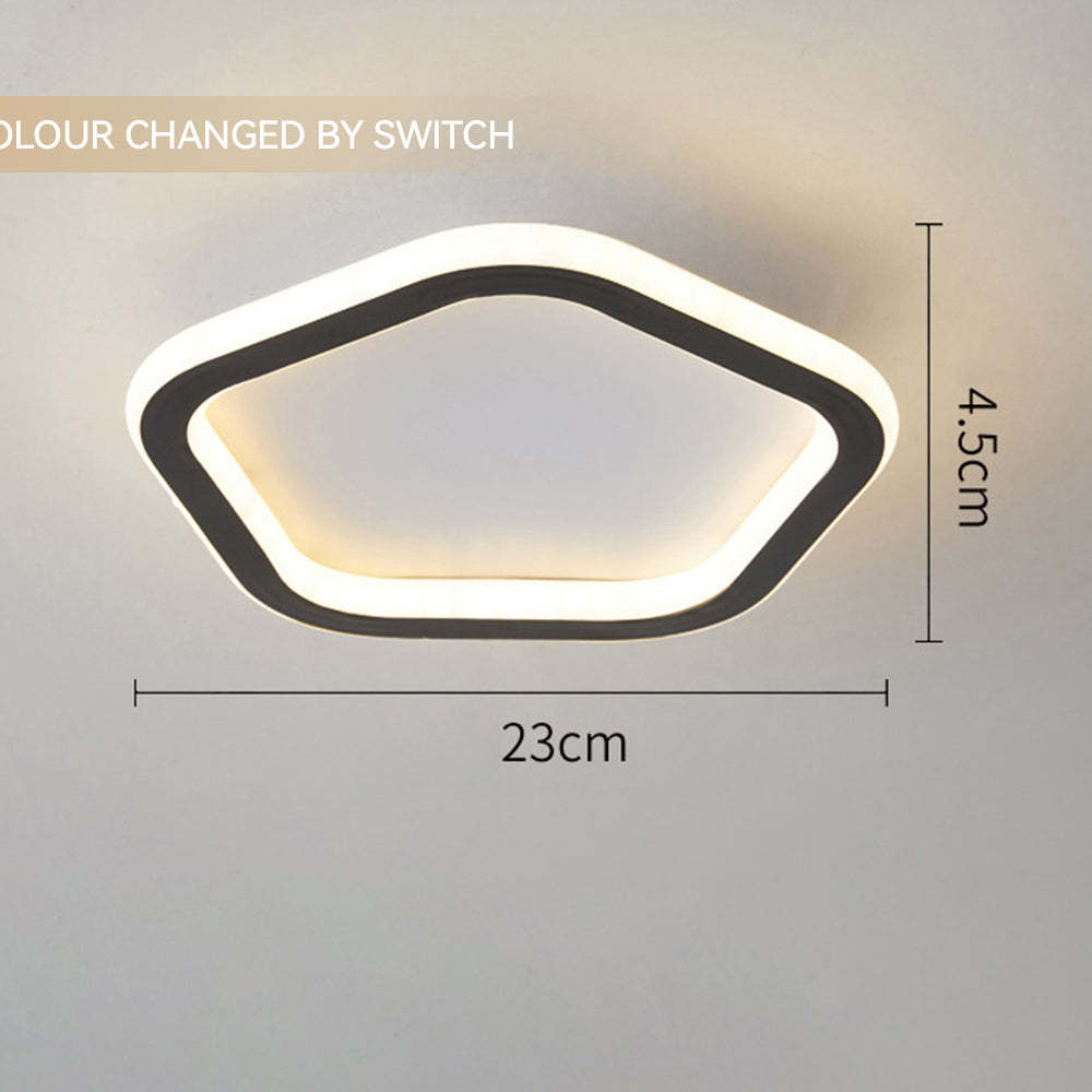 Modern Geometric Iron LED Ceiling Lights For Bedroom