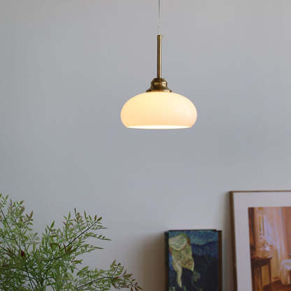 Contemporary Round White Bedside Pendant Lights