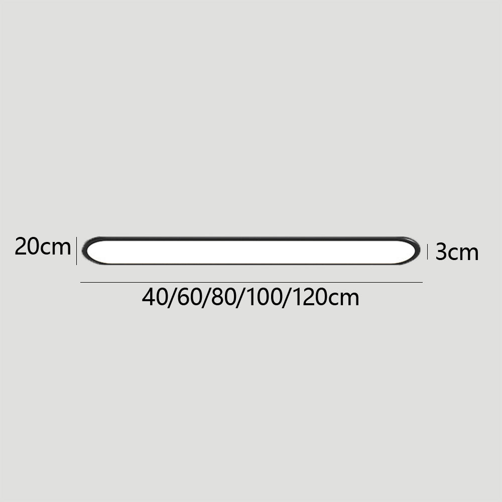 Modern Minimalist Black Acrylic LED Ceiling Light for Living Room