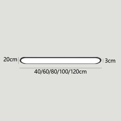 Modern Minimalist Black Acrylic LED Ceiling Light for Living Room