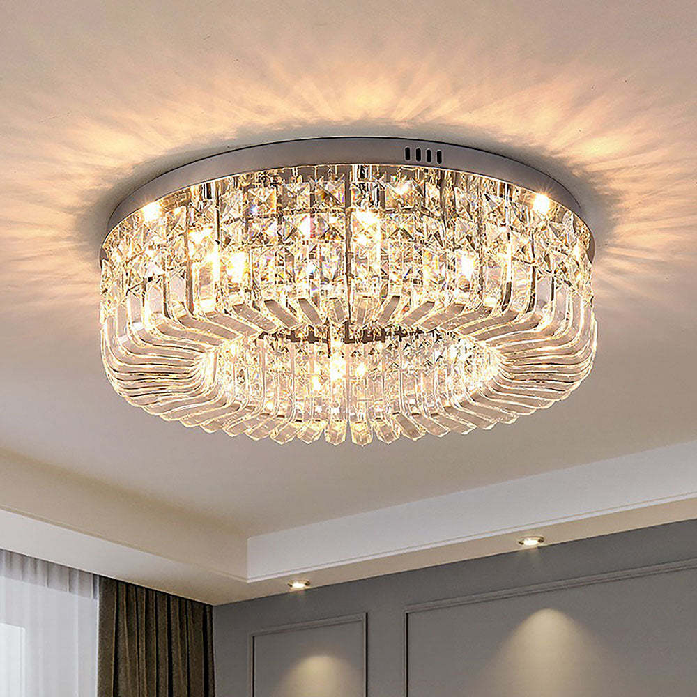 Round Crystal Bright Bedroom Ceiling Lights