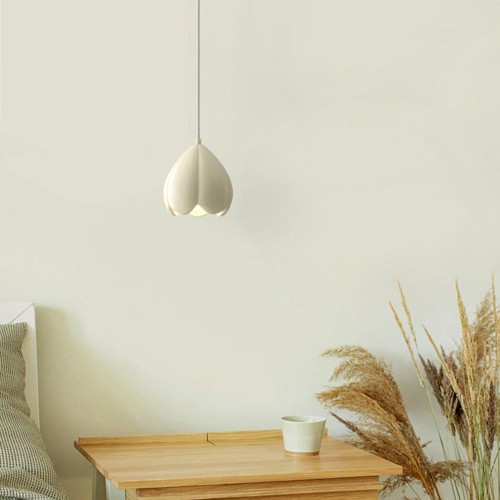 French Creamy Flower Bud Pendant Light -Homdiy