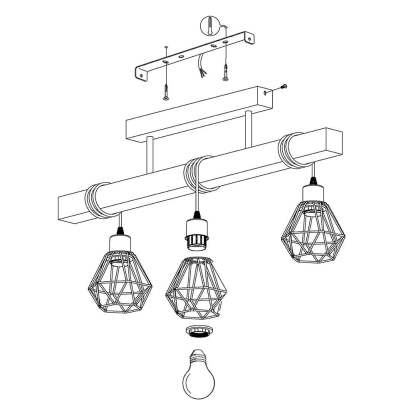 Contemporary Black Iron Ceiling Lights For Kitchen Island