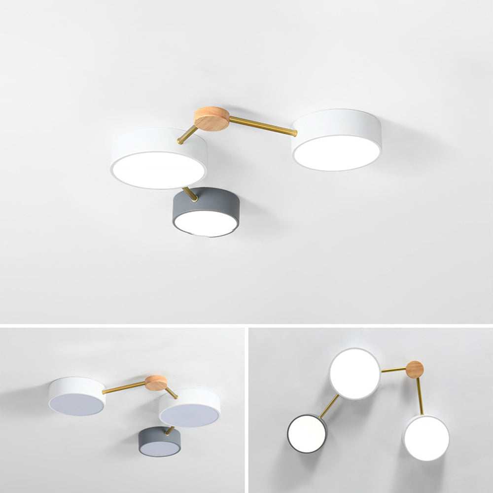 Simple Nordic Iron LED White Bedroom Ceiling Lights