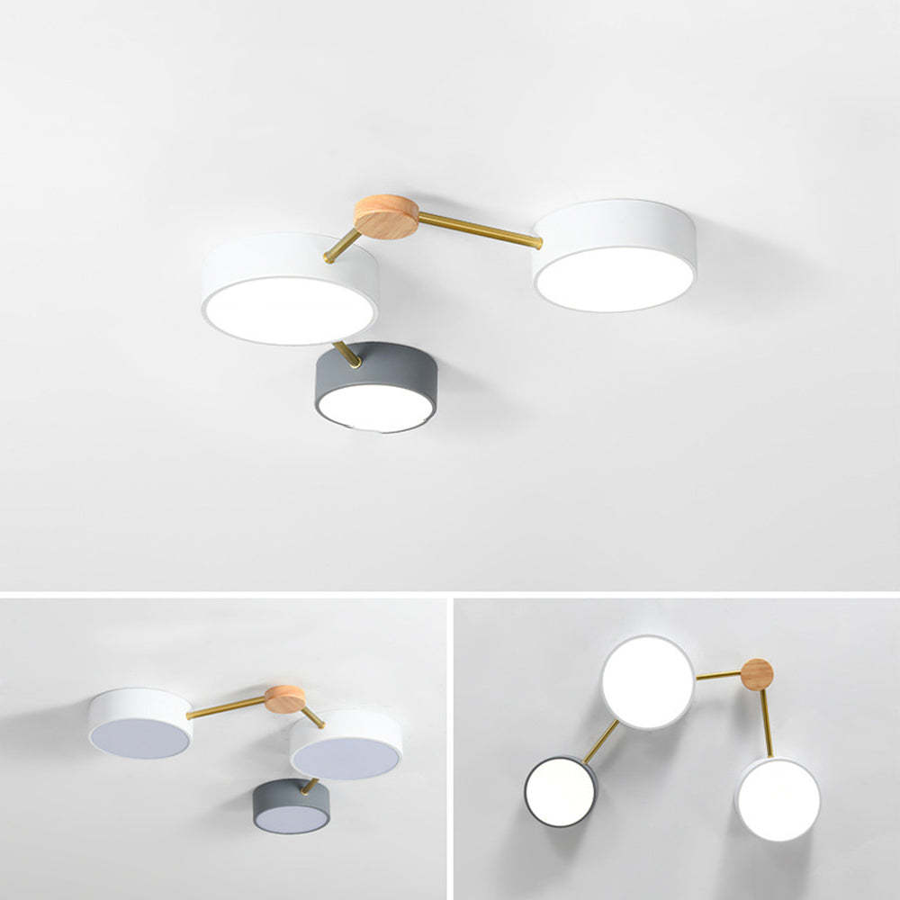 Simple Nordic Iron LED White Bedroom Ceiling Lights