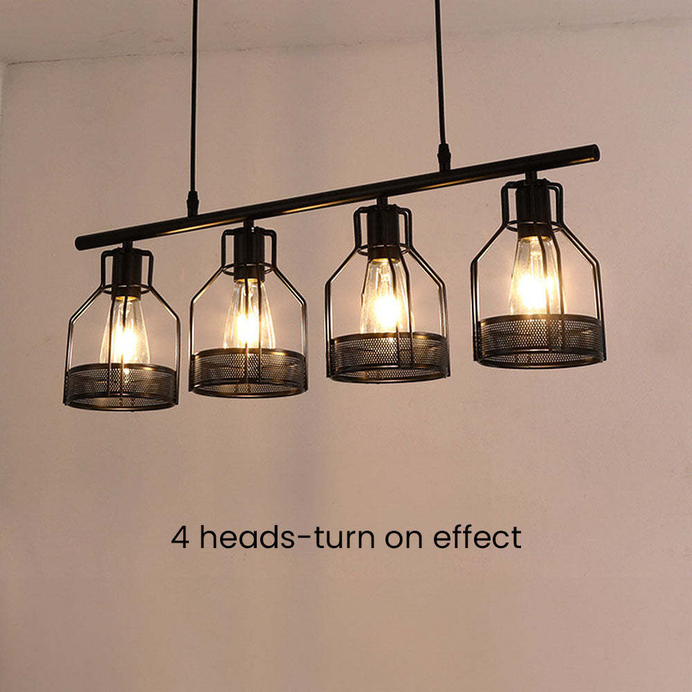 Multi-Bulbs Vintage Pendant Light For Dining Room