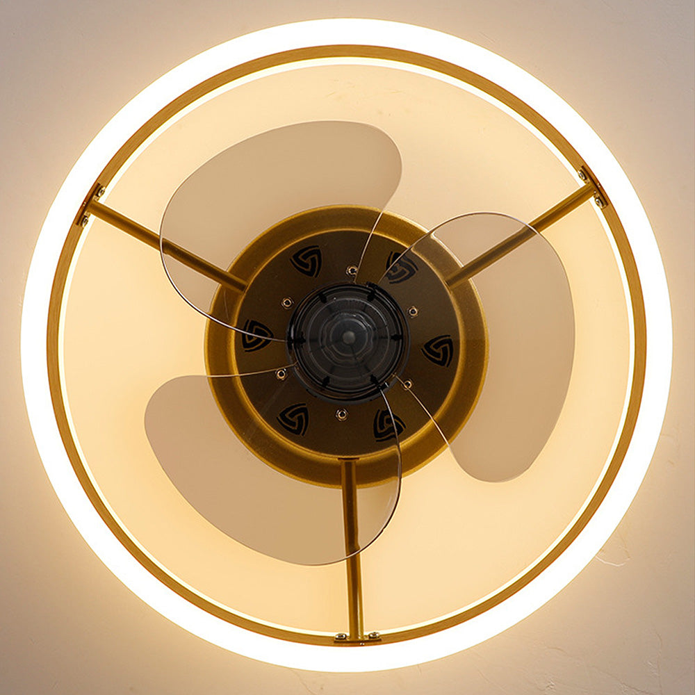 Modern Round Living Room Ceiling Fan With LED Light