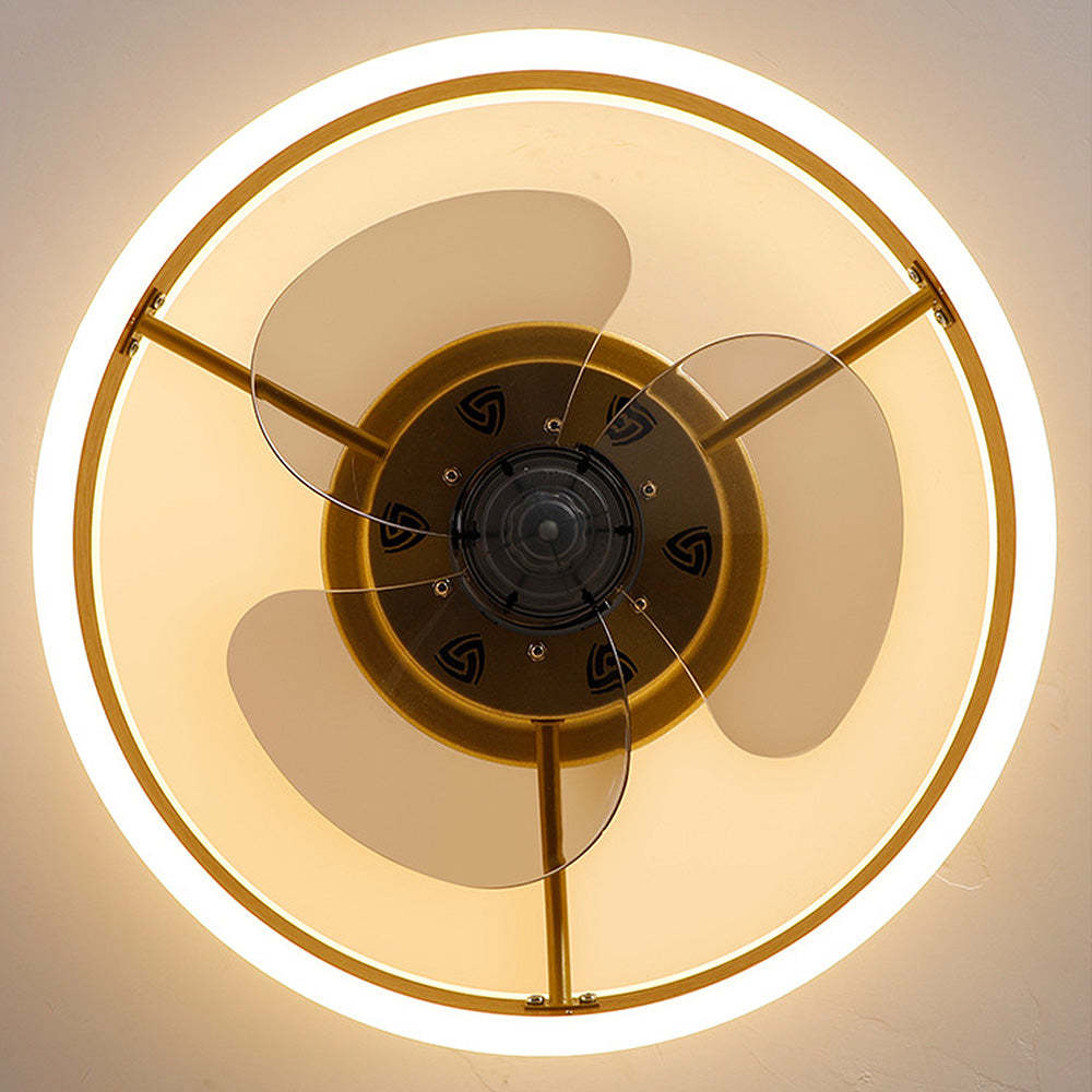 Modern Round Living Room Ceiling Fan With LED Light