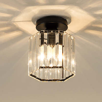 Luxurious Crystal Semi Flush Ceiling Light For Hallway