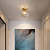 Contemporary Clear Glass Hallway Semi-Flush Ceiling Light