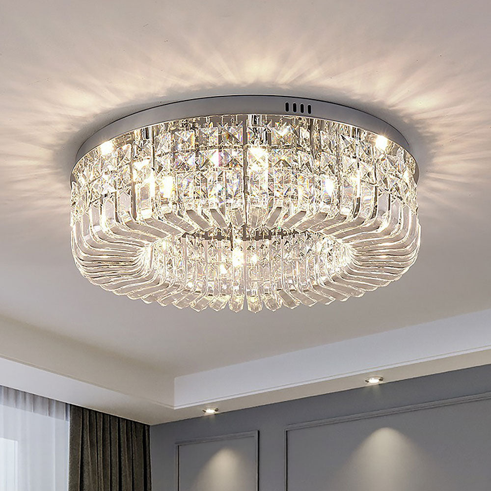Round Crystal Bright Bedroom Ceiling Lights