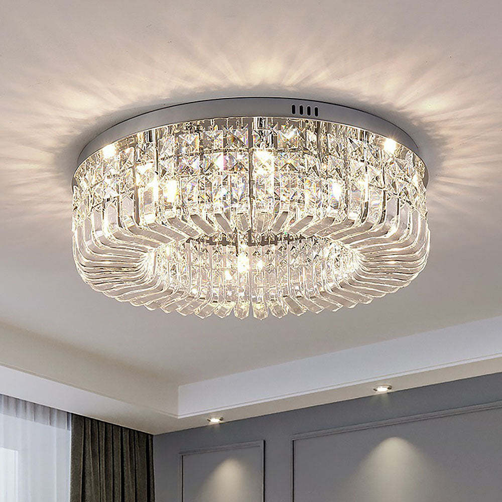 Round Crystal Bright Bedroom Ceiling Lights