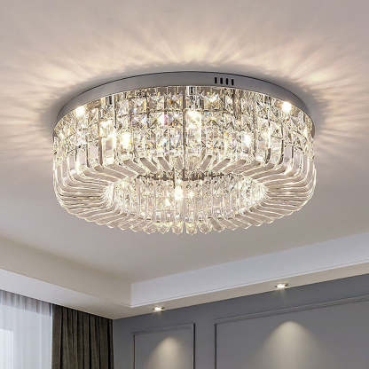 Round Crystal Bright Bedroom Ceiling Lights