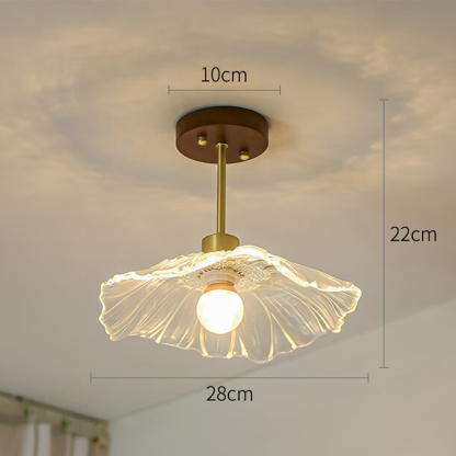 Art Deco Glass Semi Flush Hallway Entry Ceiling Lighting