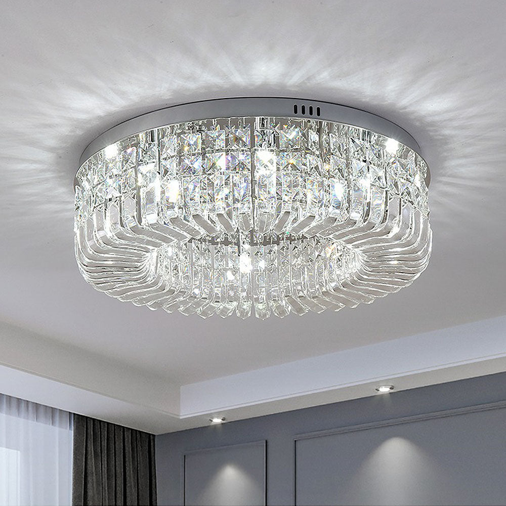 Round Crystal Bright Bedroom Ceiling Lights
