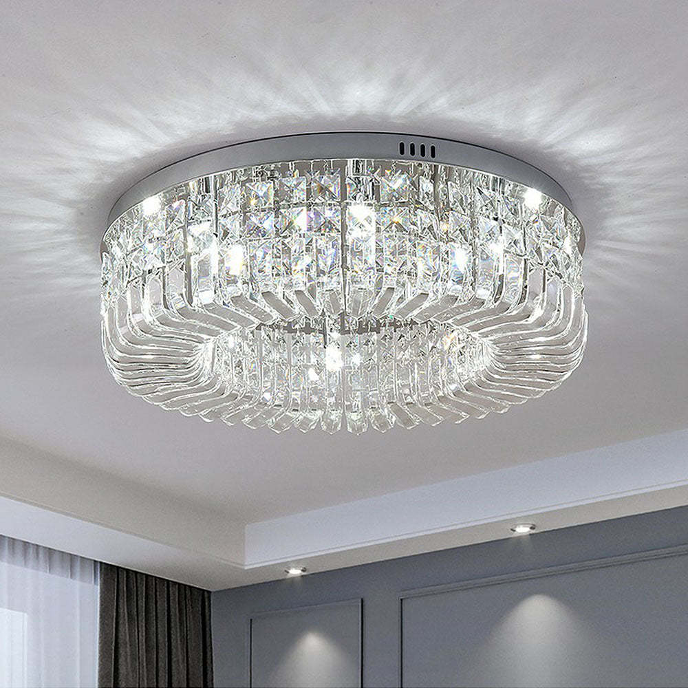 Round Crystal Bright Bedroom Ceiling Lights