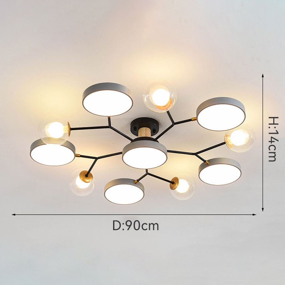 Multi Bulbs LED Colorful Living Room Ceiling Light