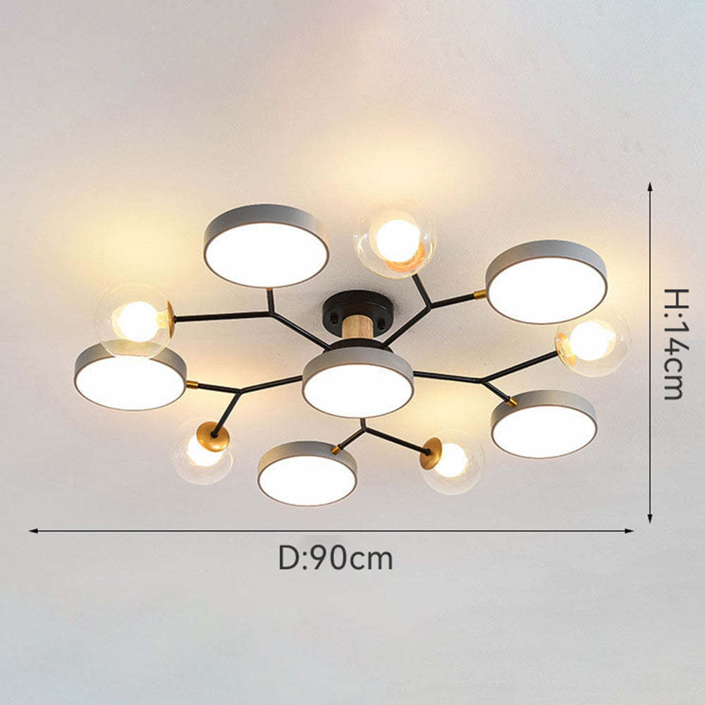 Multi Bulbs LED Colorful Living Room Ceiling Light