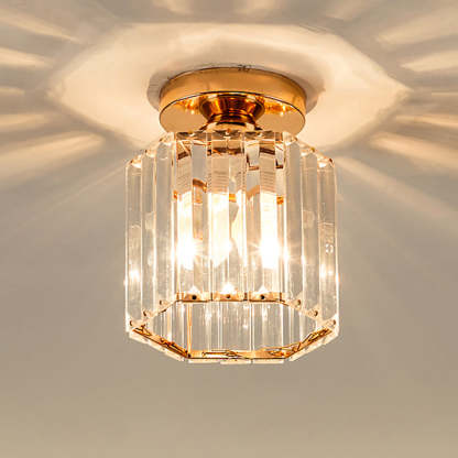 Luxurious Crystal Semi Flush Ceiling Light For Hallway