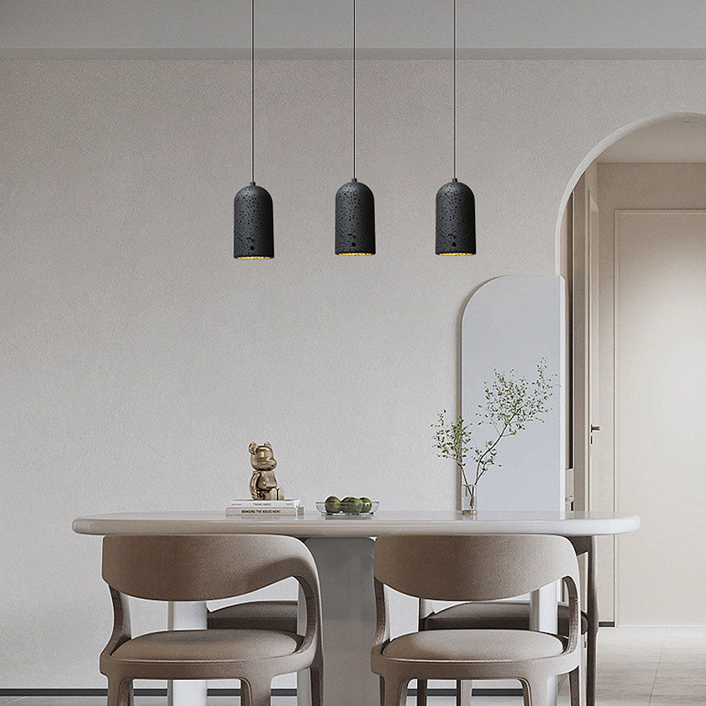 Wabi-Sabi Style Black Pendant Light For Dining Room