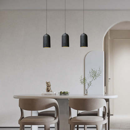 Wabi-Sabi Style Black Pendant Light For Dining Room