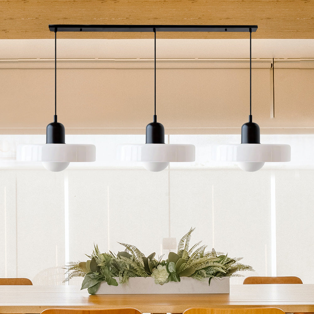 3 Heads Minimalism Art Decor Glass Pendant Light For Kitchen