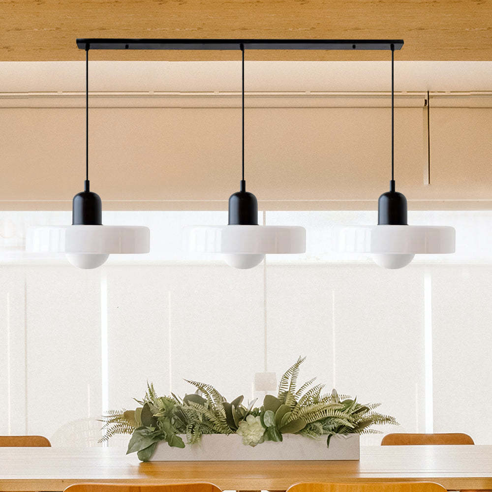 3 Heads Minimalism Art Decor Glass Pendant Light For Kitchen
