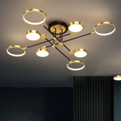 Modern LED Gold and Black Bedroom Ceiling Light
