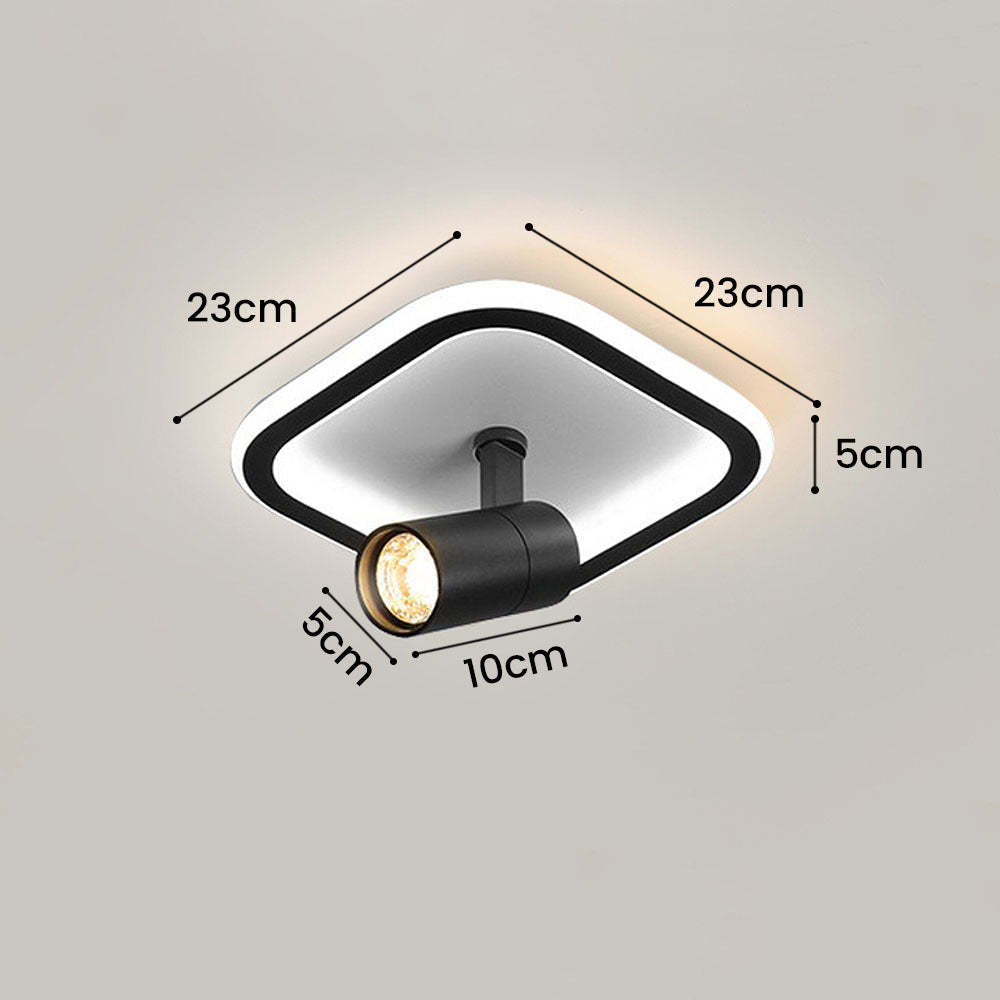 Round and Square LED Ceiling Track Light Fixture